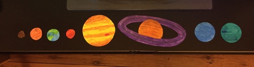 The planets that my son & me make yesteday